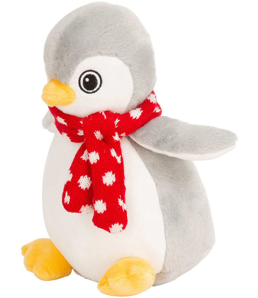 Grey Penguin with Red Scarf - Cuddly Teddy (PRE ORDER)
